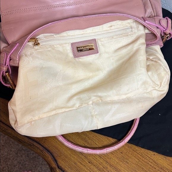 Rare DOLCE & GABBANA Hard to Find Eel Skin Leather Pink w Gold Tone Satchel Bag - Picture 10 of 17